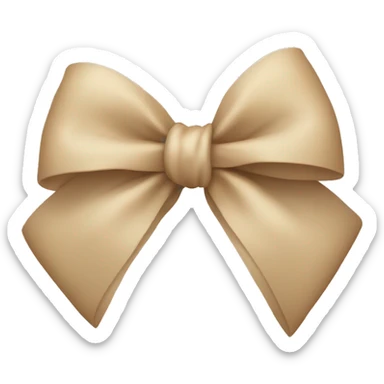 beige bow sticker