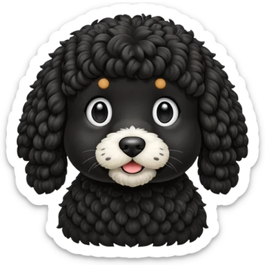 black cockapoo sticker