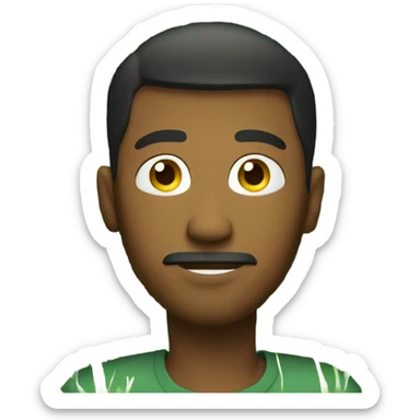 A chill guy in the grass sticker