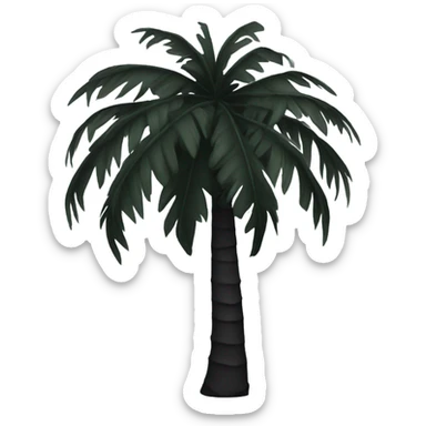 Black palm sticker
