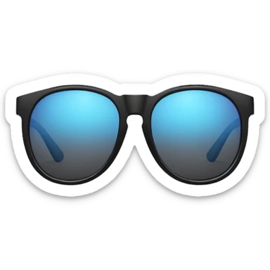 3d style sunglasses blak sticker