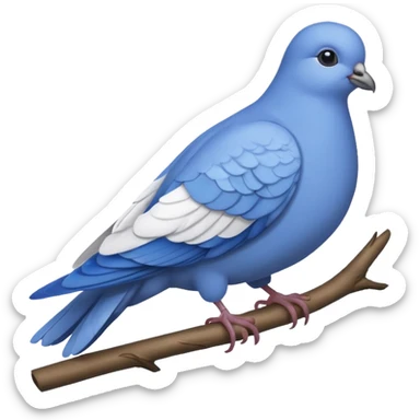 golubiro cartoon blue dove sticker