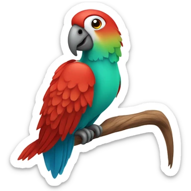 Parrot ara red in the ocean sticker