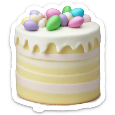 Easter white cake sticker