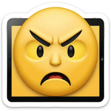 emoji drawing on tablet angry sticker