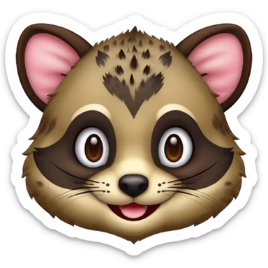 civet emoji with yummy face sticker