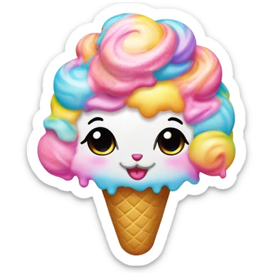 ice cream lisa frank sticker