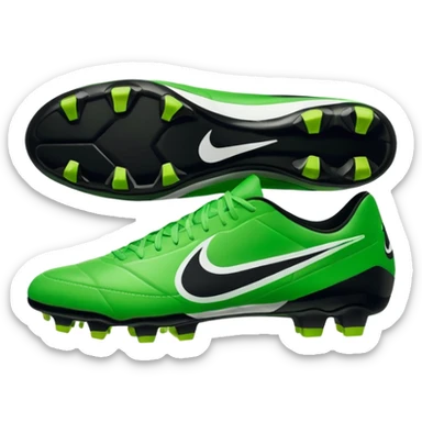 Nike soccer cleats, top view, no text, apple emoji style sticker