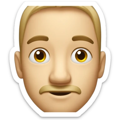 man squinching eyes sticker