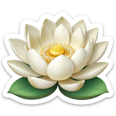 a white lotus sticker