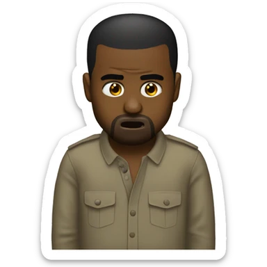 kanye west vomitting  sticker