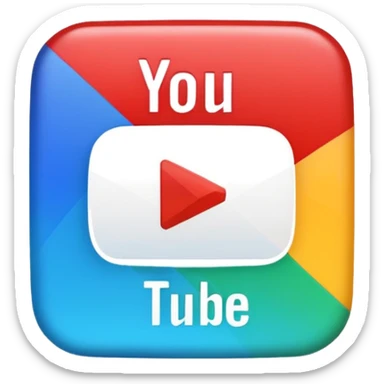 YouTube logo, playful and fun sticker