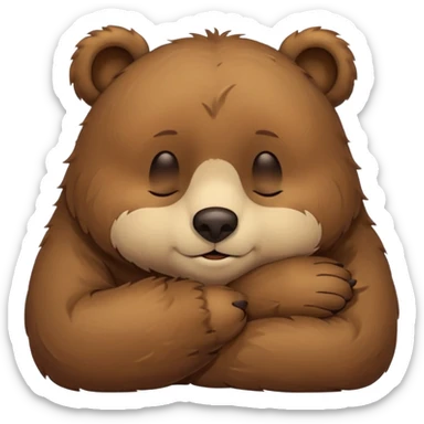 Cute sleepy bear sticker