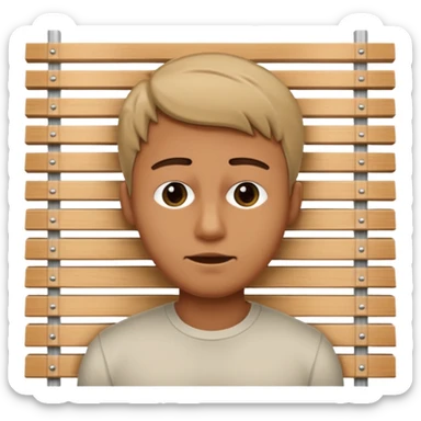 Male peeking behind the blinds can't see whole face only eyes BEHIND blinds sticker