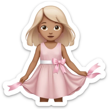 things baby pink and light beige for girls sticker