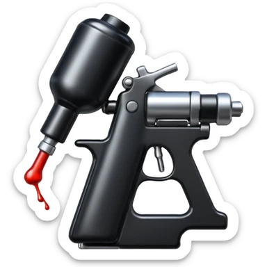 tattoo gun and ink sticker