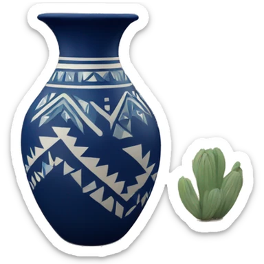Dark blue Navajo wedding vase  sticker