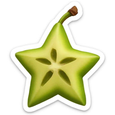 5 star fruit Carambola piece sticker