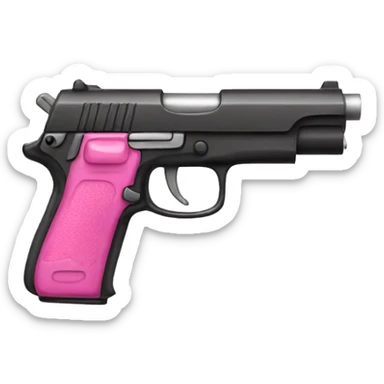 pink gun sticker