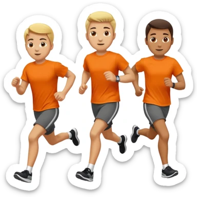 charity run with orange tshirt sticker