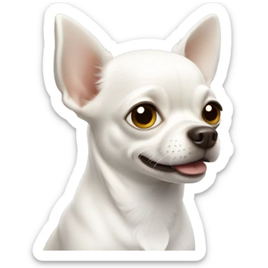 white chihuahua dog sticker