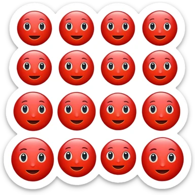 I want an emoji of the word "AI" in red writing sticker