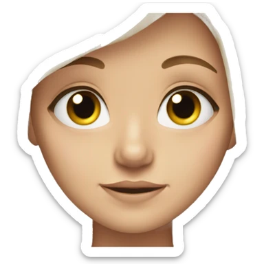 girl with a long blonde hair and grey eyes sticker