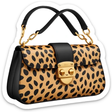 cheetah printed dior baguette bag  sticker