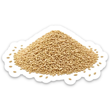 sesame seeds sprinkled on a surface sticker