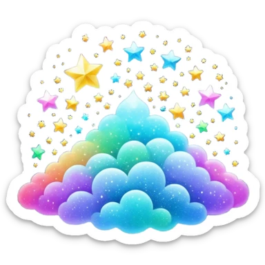 tiny sparkling glitter dust scattered in the air, shining brightly, floating and spreading. Glossy, smooth, soft shadows, white background.



 sticker