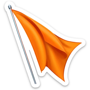 Double triangular orenge Flag sticker