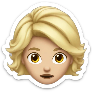very very angry mother blond hair sticker