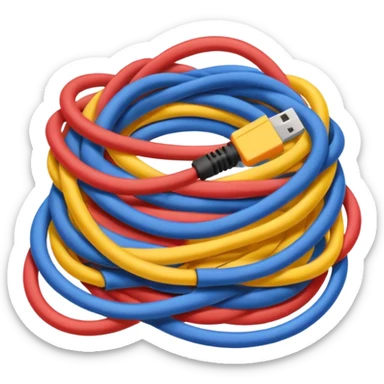 Tangled Cables sticker