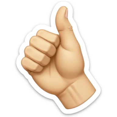 ASL Alphabet “A” Emoji represents the American Sign Language letter “A”. The hand is shown in a closed fist, with the thumb resting on the side of the fist. This is the standard ASL representation of the letter “A”. sticker