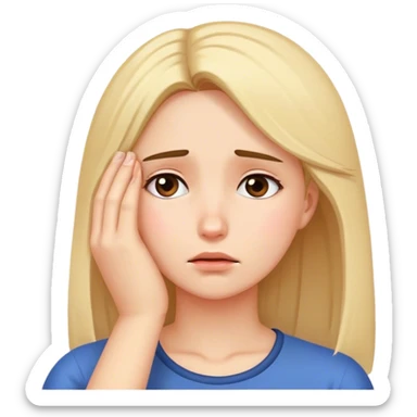 Facepalm girl  sticker