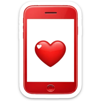 smartphone with a big heart sticker