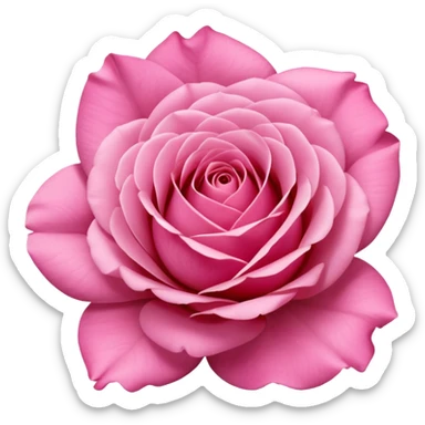 “A Polaroid photo of a pink rose  sticker