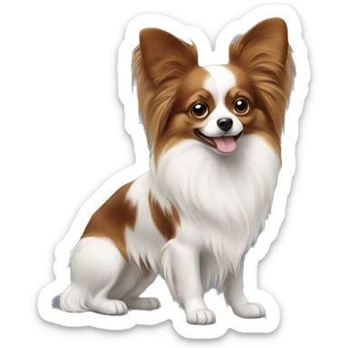 Papillon dog sticker