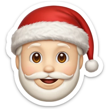 Smiling emoji with santa hat on sticker