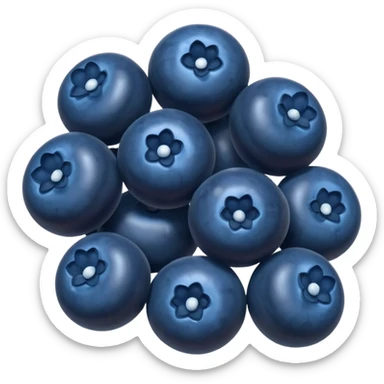 blueberries with no faces sticker