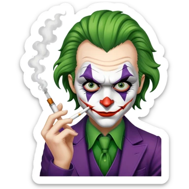 The Joker smokin weed sticker