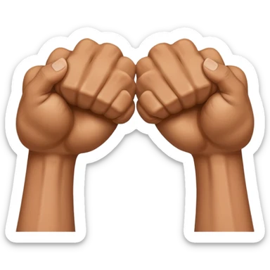 two fists bumping together sticker