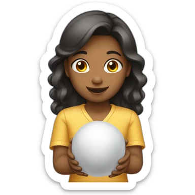 A girl who likes bowling sticker