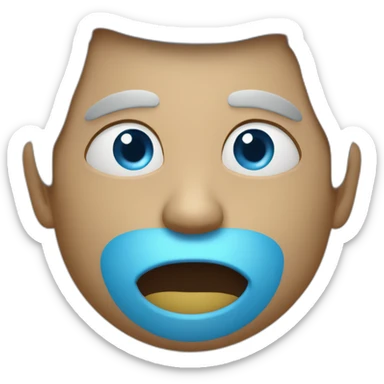 Ojo azul en grande sticker