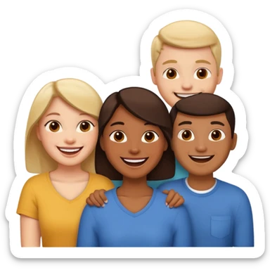 three interlaced friends sticker