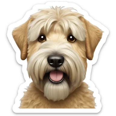 Hyper realistic soft coated Wheaton terrier  sticker