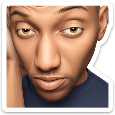 realistic portrait of a man sticker