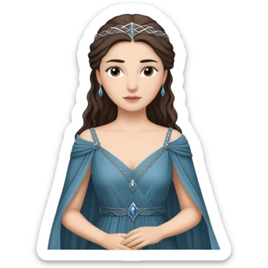 Hande Erçel as a lady from game of thrones from Starfall. Her eyes are gray. sticker