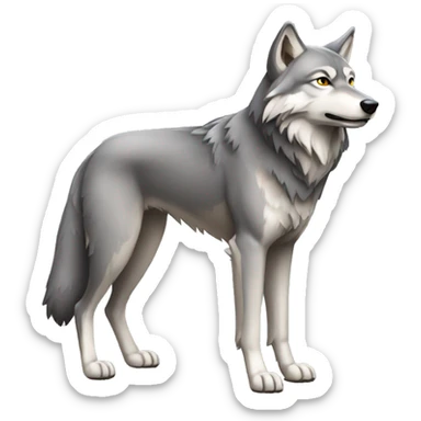 Gray Wolf Full Body sticker
