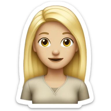 blonde girl  sticker